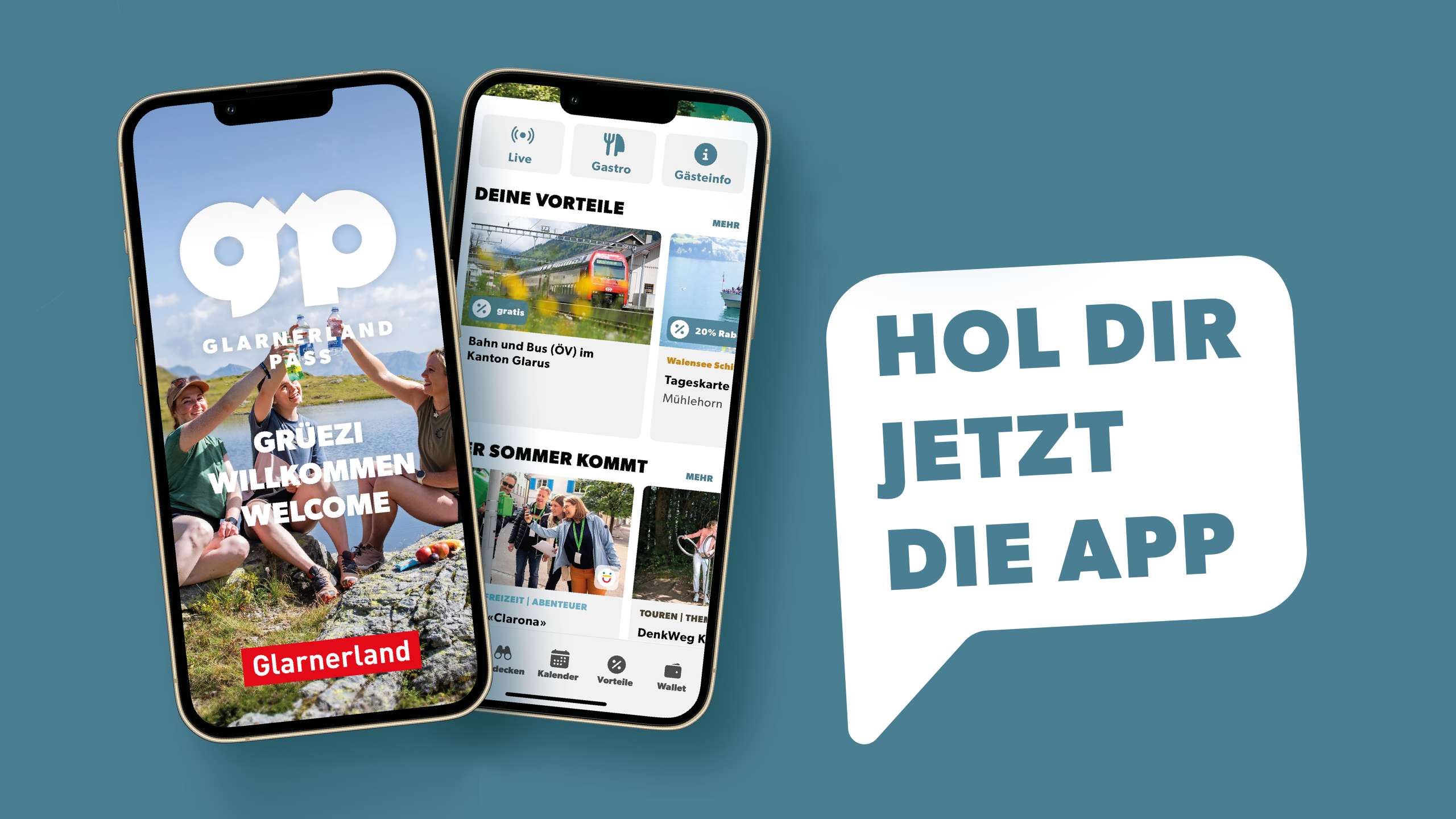 Hole dir die GlarnerlandPass App direkt auf dein Handy